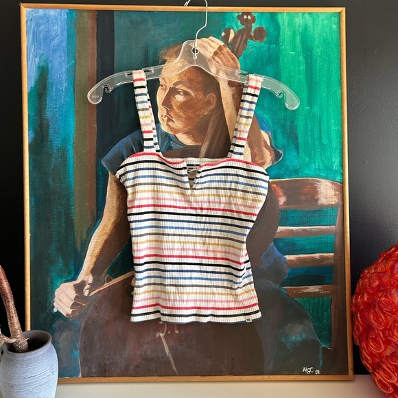 Billabong Striped Tank Top - Red, Blue, White - Picture 15 of 15